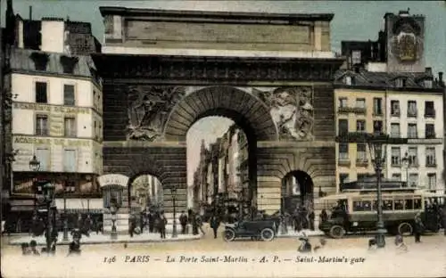 Ak Paris X, Porte Saint Martin