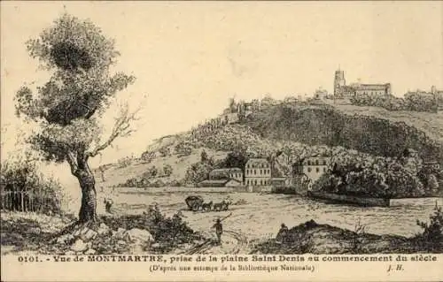 Ak Paris XVIII. Montmartre, Eroberung der Ebene von Saint-Denis zu Beginn des Jahrhunderts