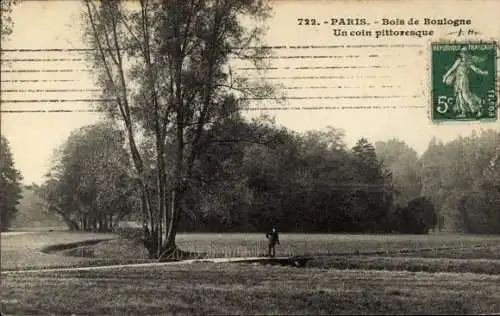 Ak Paris 16. Jahrhundert, Bois de Boulogne, Eine malerische Ecke