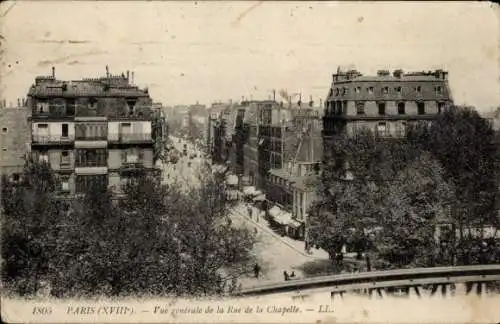 Ak Paris XVIII. Montmartre, Rue de la Chapelle