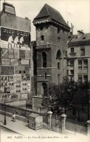 Ak Paris II, Der Turm von Johannes dem Furchtlosen