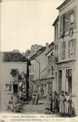 Ak Paris 18. Jahrhundert Montmartre, Rue Sainte Marie