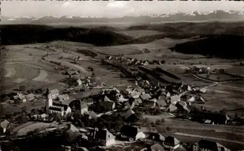 Ak Grafenhausen im Schwarzwald, Gesamtansicht, Alpenkette