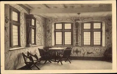 Ak Oberhammerstein Hammerstein am Rhein, Jugendherberge, Altes Burghaus, Rittersaal