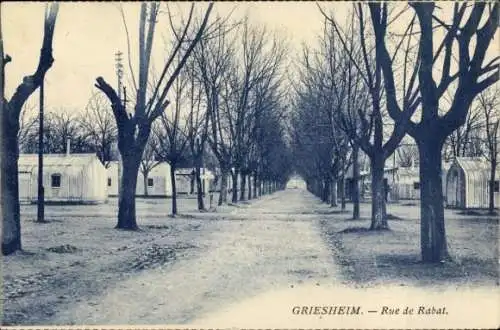 Ak Griesheim bei Darmstadt, Rue de Rabat