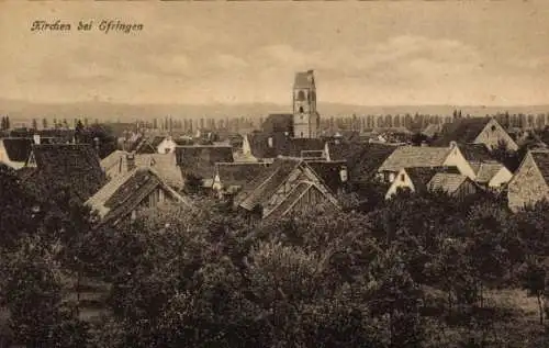 Ak Efringen Kirchen Kr. Lörrach, Totalansicht der Stadt