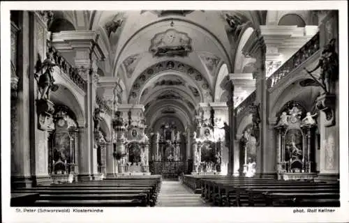 Ak St. Peter im Schwarzwald, Klosterkirche, Inneres