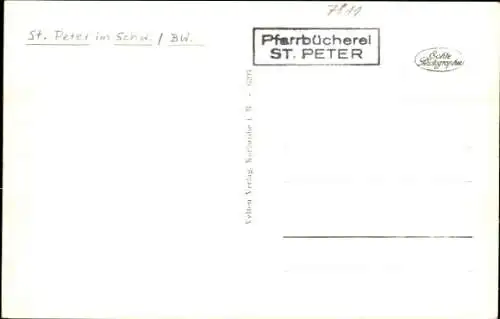 Ak St. Peter im Schwarzwald, Klosterkirche, Inneres