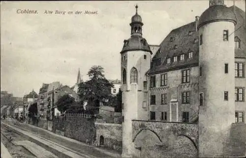 Ak Koblenz am Rhein, Alte Burg an der Mosel