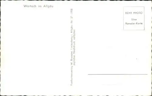 Ak Wertach im Allgäu, Panorama