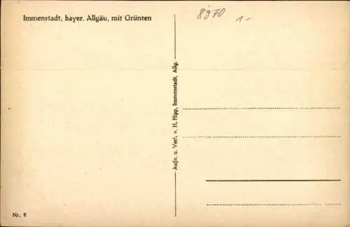 Ak Immenstadt im Allgäu Schwaben, mit Grünten
