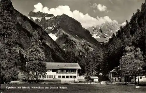 Ak Oberstdorf im Oberallgäu, Oytalhaus mit Schneck, Himmelhorn, Großer Wilder