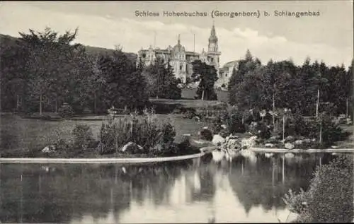 Ak Georgenborn Schlangenbad, Blick auf das Schloss Hohenbuchau