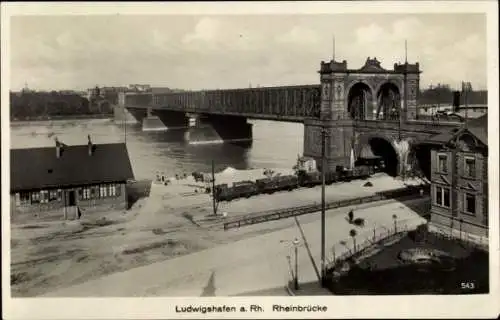 Ak Ludwigshafen am Rhein, Rheinbrücke