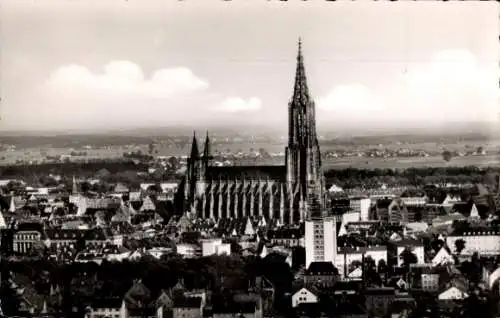 Ak Ulm an der Donau, Panorama, Münster