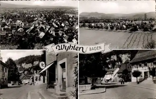 Ak Grenzach Wyhlen am Rhein, Panorama, Kreuzung