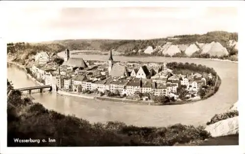 Ak Wasserburg am Inn Oberbayern, Gesamtansicht