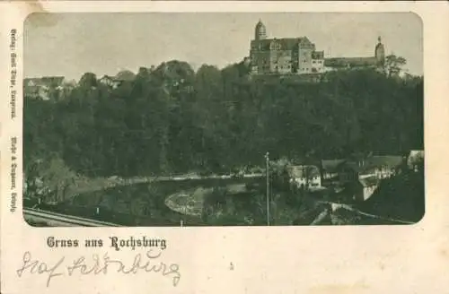 Ak Rochsburg Lunzenau in Sachsen, Teilansicht