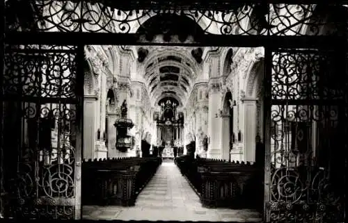 Ak Waldsassen in der Oberpfalz, Stiftskirche, Innenansicht