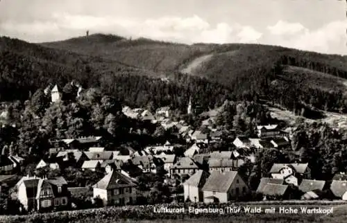 Ak Elgersburg in Thüringen, Gesamtansicht, Hoher Wartskopf