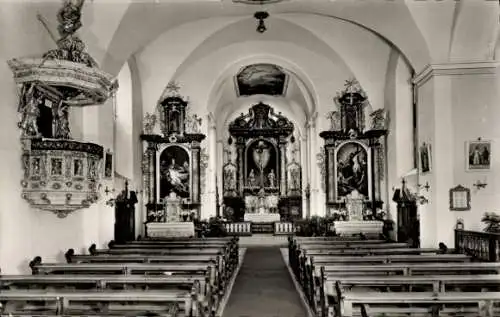 Ak Bischofsheim an der Rhön, Kreuzberg, Klosterkirche, Innenansicht