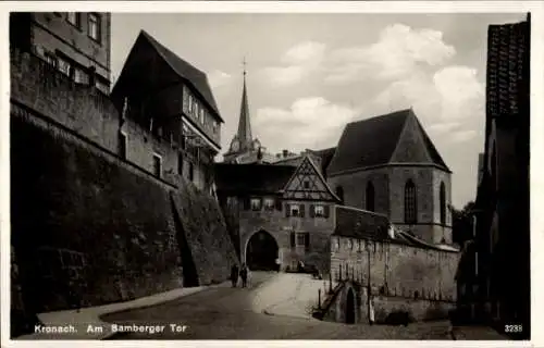 Ak Kronach im Frankenwald Bayern, Partie am Bamberger Tor