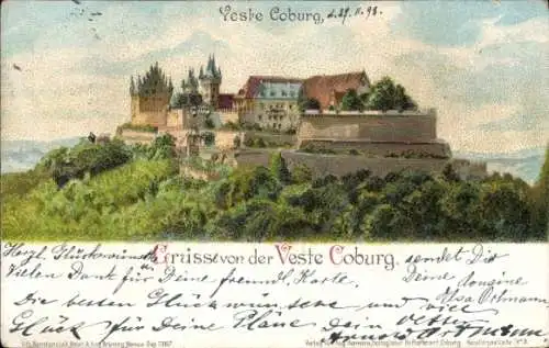 Ak Coburg in Oberfranken, Veste Coburg