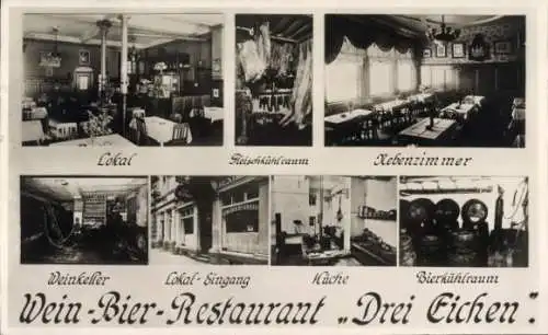 Ak Heidelberg am Neckar, Gasthaus Drei Eichen, Rohrbacherstr. 47, Fleischkühlraum, Weinkeller