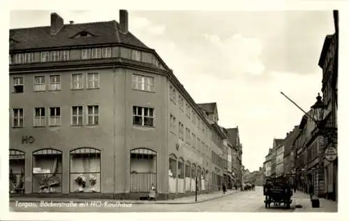 Ak Torgau an der Elbe, Bäckerstraße, HO Kaufhaus