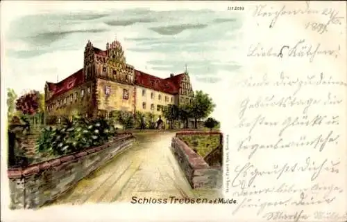 Künstler Litho Trebsen an der Mulde Sachsen, Schloss