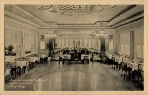 Ak Colditz in Sachsen, Hotel Waldschänke, Speisesaal, Tanzfläche