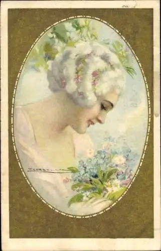 Künstler Ak Corbella, T., Portrait einer Frau