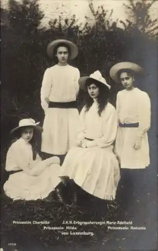 Ak Adel Luxemburg, Charlotte, Hilda, Antonia, Erbgroßherzogin Marie-Adelheid