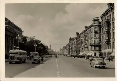 Foto Ak Leningrad Sankt Petersburg Russland, Straße, Verkehr, Autobus