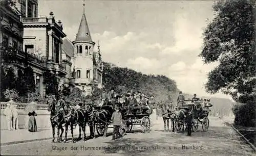 Ak Hamburg Mitte Altstadt, Wagen der Hammonia Rundfahrt Gesellschaft, Kutsche