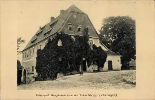 Ak Burgholzhausen Eckartsberga Burgenlandkreis, Rittergut, Original Autograph der Besitzerin, Adel