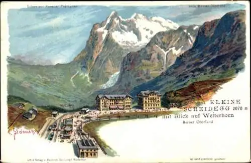 Künstlerin Litho Steinmann, C., Kanton Bern, Berner Oberland, Kleine Scheidegg, Wetterhorn