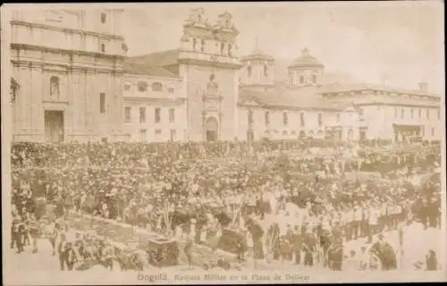 Ak Bogotá Colombia, Militärmagazin auf der Plaza de Bolivar