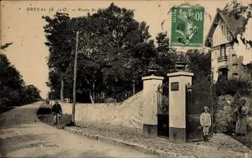 Ak Bréval Yvelines, Route de Village