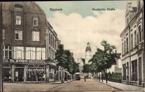 Ak Gladbeck im Ruhrgebiet Westfalen, Rentforter Straße, Geschäft Th. Kemper