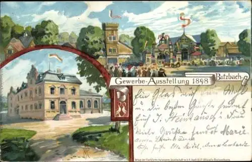 Künstler Ak Butzbach im Taunus Hessen, Gewerbeausstellung 1898