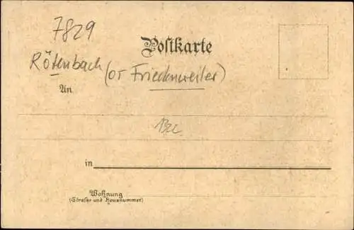 Litho Röthenbach Rötenbach Friedenweiler im Schwarzwald, Schwändelholzdobelbrücke, Panorama