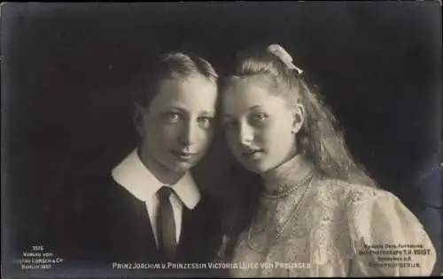 Ak Prinz Joachim von Preußen, Prinzessin Victoria Luise von Preußen