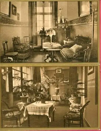 Set von 14 AK zusammenhängend Dortmund, Sanatorium der Franziskanerinnen