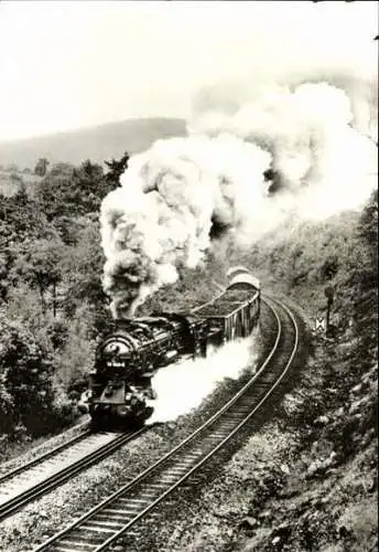 Set von 6 AK + 3 Umschlagfotos im Umschlag. Dampflokomotiven Baureihe 58