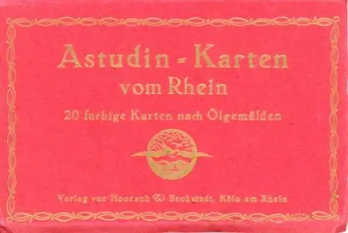 Set von 20 AK zusammenhängend Astudin Karten vom Rhein Ölgemälden 