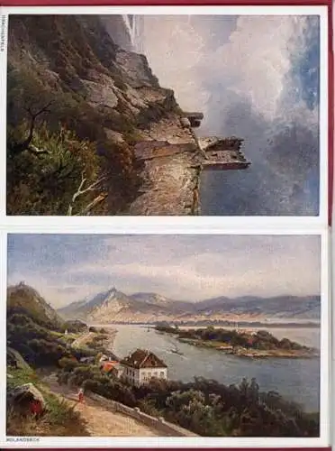 Set von 20 AK zusammenhängend Astudin Karten vom Rhein Ölgemälden 