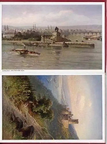 Set von 20 AK zusammenhängend Astudin Karten vom Rhein Ölgemälden 