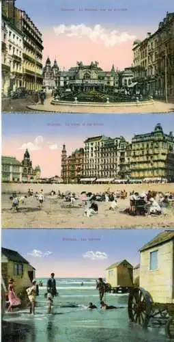 Set von 10 Ak zusammenhängend im Umschlag  Ostende Westflandern