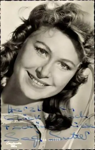 Ak Schauspielerin Sonja Sutter, Portrait, Autogramm, Johannisnacht